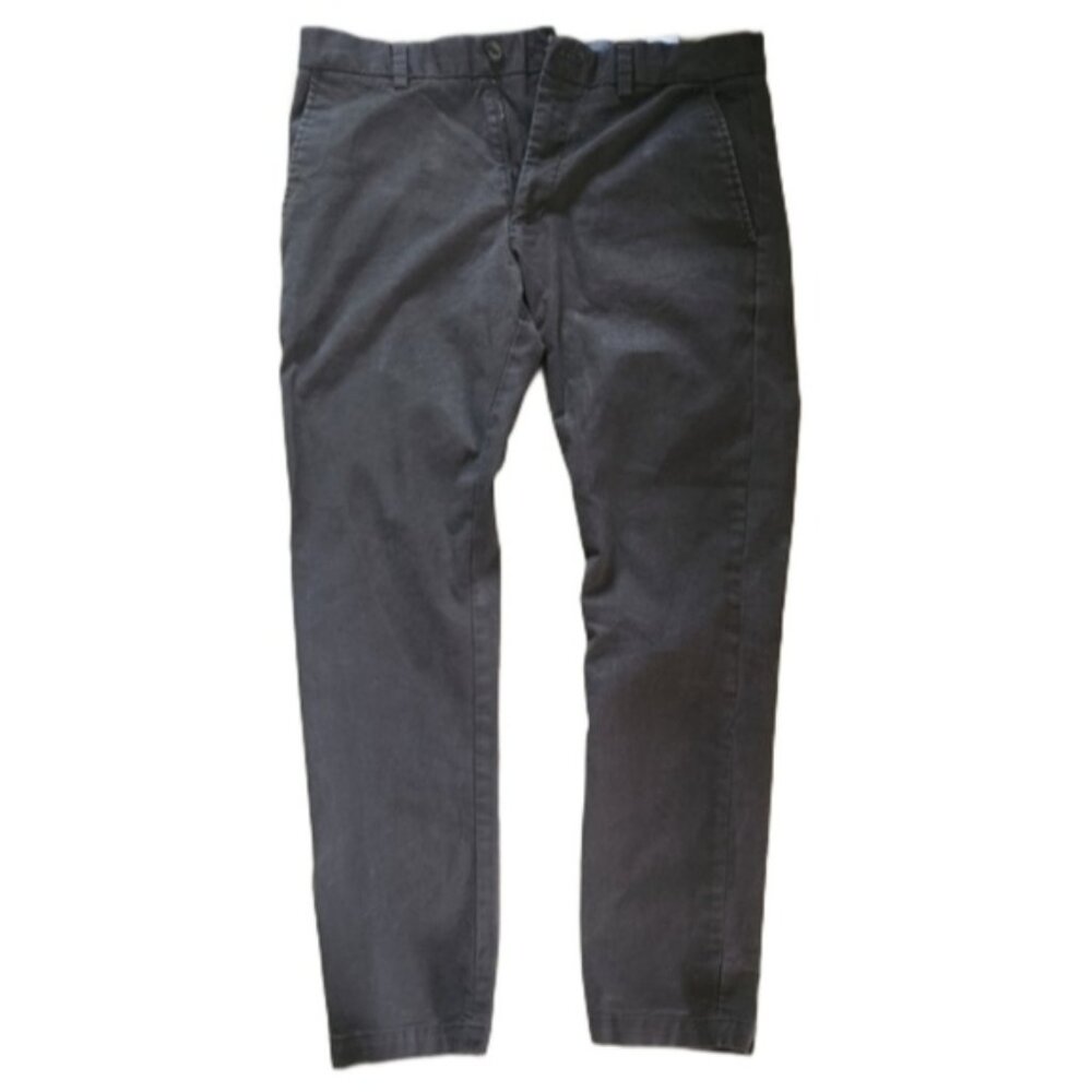 Banana Republic 33x32 Grey Black Cotton Skinny‎ Chinos